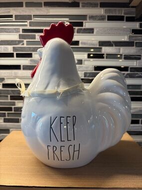 Rae Dunn White and Black Ceramic Decorative Piece